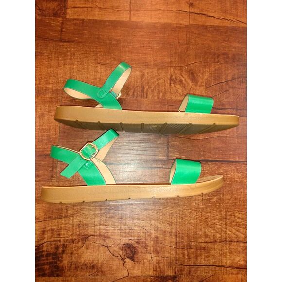 Herstyle Strappy Green Sandal Flats Size 11 - Picture 2 of 5